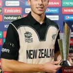 Mitchell Santner Mitchell Receiving 'Man of The Match Award'