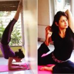 Perneet Chauhan doing yoga