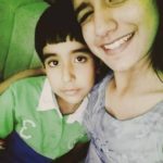Priya Prakash Varrier with her brother Prasiddh Varrier
