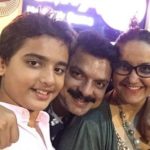 Swati Shah with her husband and son