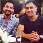 Ankit Sharma With MS Dhoni