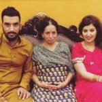 Bipul Sharma with his mother and wife