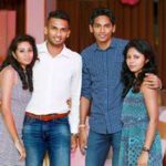 Dushmantha Chameera's Brother Lassanai Dassa And His Girlfriend Madavi (L), Dushmantha Chameera And His Wife Dilrukshi (R)