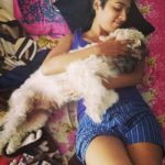 Gayathri gupta with her dog