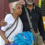 Mukul Nag with his mother