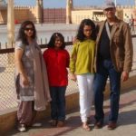 Mukul Nag with his wife and daughters