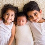 Nikita Vanjara children Nivaan (Right), Aarav (Center), and Eva (Left)
