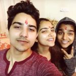 Rohit Chandel with his siblings