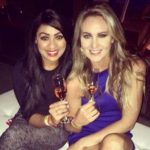 Sue with her friend
