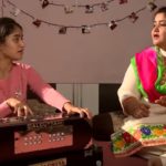 Tanishq Kaur learning singing skills from her mother