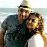 Disha Savla with her husband