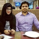 Farha Fatima Khan with her father