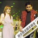 Natalie Di Luccio performing with A. R. Rahman