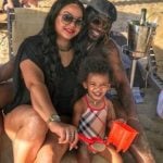 Natasha Berridge with Chris Gayle and Daughter Kris