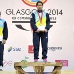 Sanjita Chanu (Centre) And Mirabai Chanu (Extreme Left)