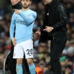 Bernardo Silva with Coach Pep Guardiola