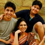 Ekavali Khanna with her sons Varij Khanna (Left) and Vihaan Khanna (Right)