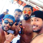 KL Rahul drinking beer