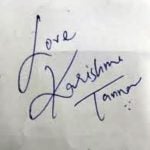 Karishma Tanna signature