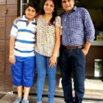 Keval Vora with his parents