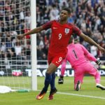 Marcus Rashford playing for England