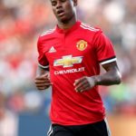 Marcus Rashford playing for Manchester United