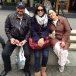 Neha Dhupia with her parents