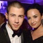Nick Jonas with Demi Lovato