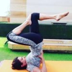 Sheeba Akashdeep doing Yoga