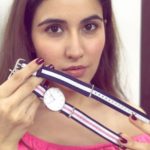 Sheena Bajaj showing her Daniel Wellington watch