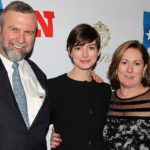 Anne Hathaway with her parents