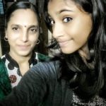 Anukreethy Vas with her mother