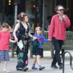 Helena with her partner Tim and kids