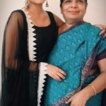 Janani Iyer with her mother