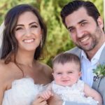 Jennifer Hyman With Her Husband And Daughter On Their Wedding Day