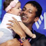 Mahesh Bhupathi with his daughter Saira