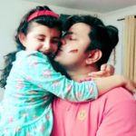 Myra Singh with her father