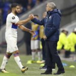 Nabil Fekir with his coach Bruno Génésio