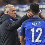 Nabil Fekir with his coach Didier Deschamps