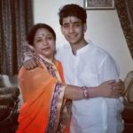 Naveen Sharma with his mother