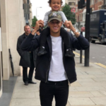 Philippe Coutinho with his daughter