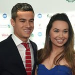 Philippe Coutinho with his wife