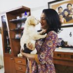 RJ Vaishnavi Playing With Her Pet