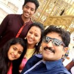 Rajiv Kanakala with his wife Suma Kanakala and children