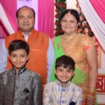 Sanjeev Srivastava with his wife and children