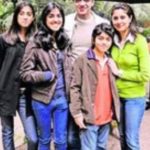 Ajay Bijli with his children and wife