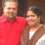 Anoop Chandran with his wife Vinaya Chandran