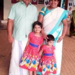 Anoop Chandran with his wife Vinaya Chandran and daughters