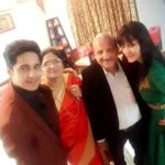Anshul Pandey with his parents and sister Sakshi Pandey