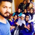 Basheer Bashi with his wife Suhana Bashi and sisters